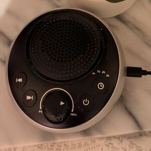 Portable Black and Silver Sound Machine